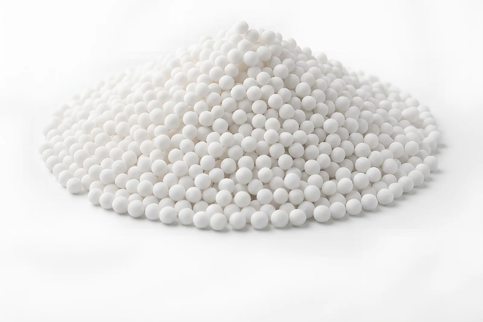 Urea 46% nitrogen fertiliser, white prilled granules.